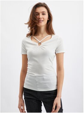 Orsay Orsay T-Shirt 155070001000__M Biały Regular Fit