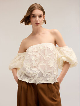 Motivi Motivi Bluzka 2782W000715N011 Biały Regular Fit