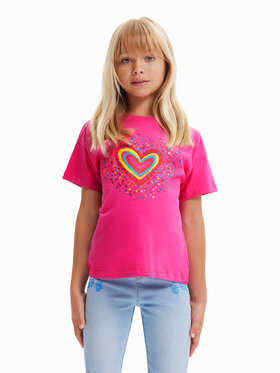 Desigual Desigual Tricou 23SGTK20 Roz Regular Fit