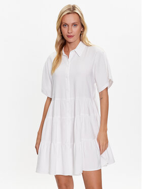 Silvian Heach Silvian Heach Košilové šaty GPP23328VE Bílá Relaxed Fit