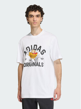 adidas adidas T-Shirt TREFOIL SERIES CHARACTER Biały Loose Fit
