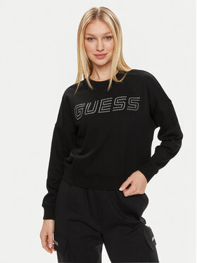 Guess Guess Majica dugih rukava Skylar V4GQ07 K8802 Crna Relaxed Fit