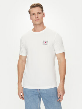Tommy Hilfiger Tommy Hilfiger Tricou Stack MW0MW38622 Alb Regular Fit