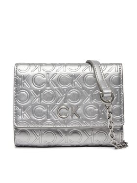 Calvin Klein Calvin Klein Soma Re-Lock Trifold Md W/Chain_Emb K60K611383 Sudraba