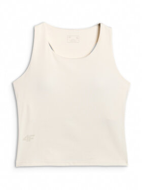 4F 4F Tank top MULTI ACTIVE Kremowy Slim Fit