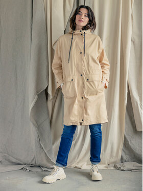 Fransa Fransa Parka 20611801 Beež Relaxed Fit