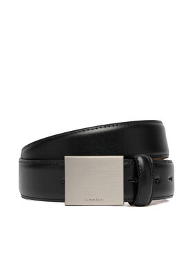 Calvin Klein Calvin Klein Pasek Męski Logo Plaque Smooth 32Mm LV04D7030G Czarny