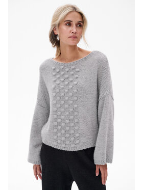 blue shadow blue shadow Sweter Colix Szary Regular Fit