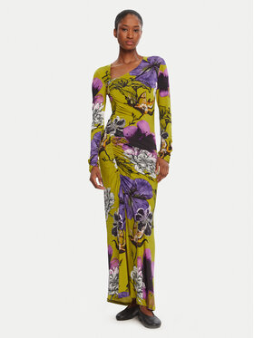 Desigual Desigual Rochie de zi Neckline Lacroix 25WWVK37 Verde Slim Fit