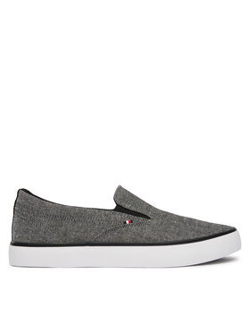 Tommy Hilfiger Tommy Hilfiger Tenisky Harlem Core Ii Slip On Chambray FM0FM05819 Sivá