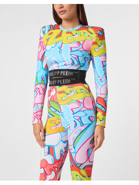 PHILIPP PLEIN PHILIPP PLEIN Top 15435 Multicolore Skin Tight Fit