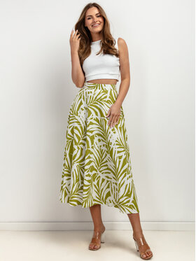 Tessita Tessita Spódnica midi T424/3/XXL Zielony A-Line Fit