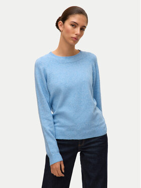 Vero Moda Vero Moda Sweter Doffy 10201022 Błękitny Regular Fit