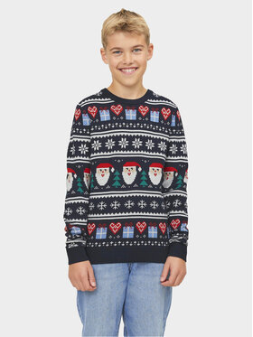 Jack&Jones Junior Jack&Jones Junior Džemper 12248144 Tamnoplava Regular Fit