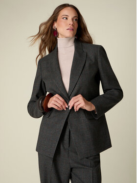 Oltre Oltre Marynarka Q048R004681N0S3 Szary Regular Fit