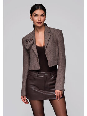 Ombre Ombre Marynarka LW-BLZB-0100 Brązowy Regular Fit