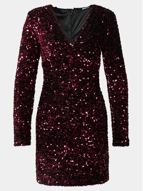 Gina Tricot Gina Tricot Cocktailkleid 21349 Dunkelrot Slim Fit