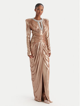 Babylon Babylon Večerna obleka S00835 Zlata Regular Fit