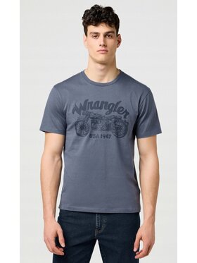 Wrangler Wrangler T-Shirt Americana Tee Szary Regular Fit