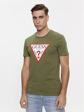 Guess Guess Póló Logo M2YI71 I3Z14 Zöld Slim Fit