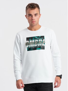 Ombre Ombre Mikina OM-SSPS-0156 Bílá Regular Fit