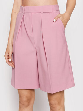 Simple Simple Bavlnené šortky SKD011 Ružová Regular Fit