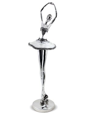 MIAhome MIAhome Figurka baletnica 45x12x11 cm OLORINA-3 Srebrny