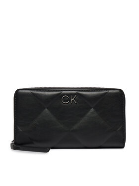 Calvin Klein Calvin Klein Duży Portfel Damski Re-Lock Quilt Za Wallet Lg K60K610774 Czarny