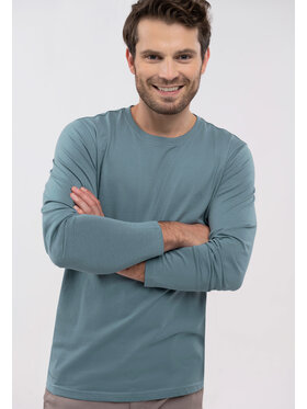 Volcano Volcano Longsleeve L-HALS Niebieski Regular Fit
