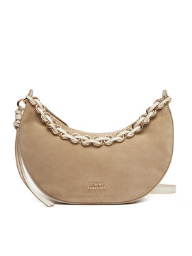 Tommy Hilfiger Tommy Hilfiger Borsetta Moon Leather Crossover Suede AW0AW17537 Beige