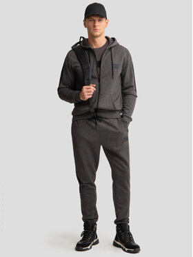 BIG STAR BIG STAR Bluza RUBBAN_903_170 Szary Basic Fit