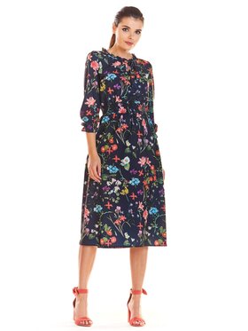 Infinite You Infinite You Sukienka letnia M201 Granatowy Basic Fit
