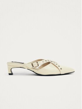 ALOHAS ALOHAS Sandały Zyra Onix Cream Leather Mules Beżowy