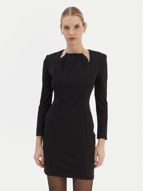 Rinascimento Rinascimento Kokteilinė suknelė CFC0126529003 Juoda Slim Fit