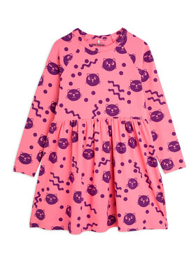 MINI RODINI MINI RODINI Φόρεμα καθημερινό Squiggly Cats 2515010628 Ροζ Regular Fit