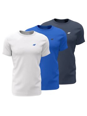 4F 4F Komplet 3 t-shirtów 4FWSS24TTSHM1895-91S Kolorowy Regular Fit