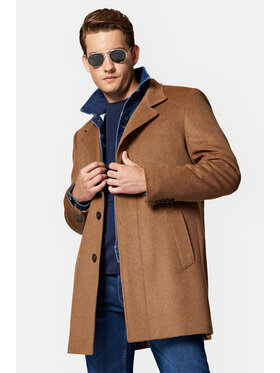 Lancerto Lancerto Płaszcz wełniany Simpele PC073223000011 Brązowy Regular Fit