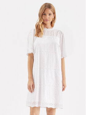 Cream Cream Každodenní šaty Moccamia 10611191 Bílá Regular Fit
