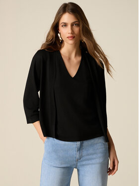 Oltre Oltre Sweter M525J005297N033 Czarny Regular Fit