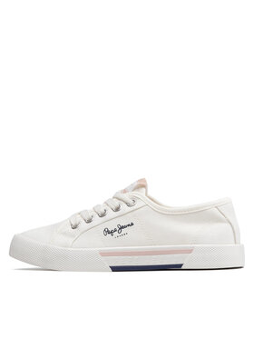 Pepe Jeans Tenis Superge Brady Girl Basic PGS30543 Bela