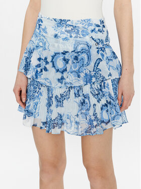 Guess Guess Mini sukňa Gilda W3GD63 WDW52 Modrá Regular Fit