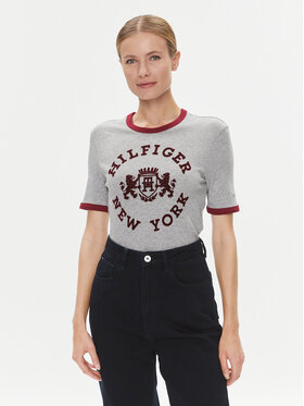 Tommy Hilfiger Tommy Hilfiger Tričko Varsity WW0WW39834 Sivá Regular Fit