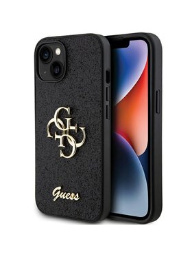 Guess Guess Etui na telefon 4G Big Glitter Script Czarny