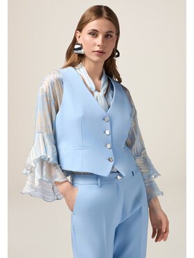 Oltre Oltre Marynarka L024R000029N004 Turkusowy Slim Fit