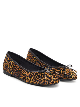 Tommy Hilfiger Tommy Hilfiger Μπαλαρίνες Th Charm Cheetah Ballerina FW0FW09682 Καφέ