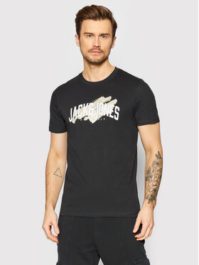 Jack&Jones Jack&Jones Тишърт Sprays 12205191 Черен Standard Fit