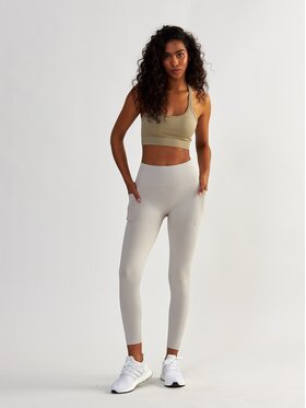 BeShaped BeShaped Legginsy z Kieszeniami Lift Me Up Szary Shaping Fit