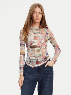 Guess Guess Blūze W5YP43 KBBF2 Daudzkrāsains Slim Fit