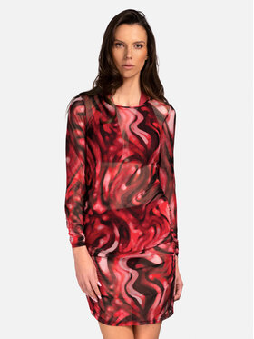 Miss Lou Miss Lou Sukienka plażowa O-SI4-BRD Bordowy