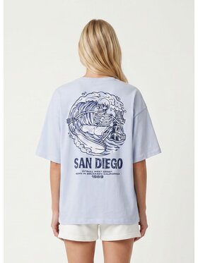 PITBULL PITBULL T-Shirt SKULL SURF Niebieski Regular Fit